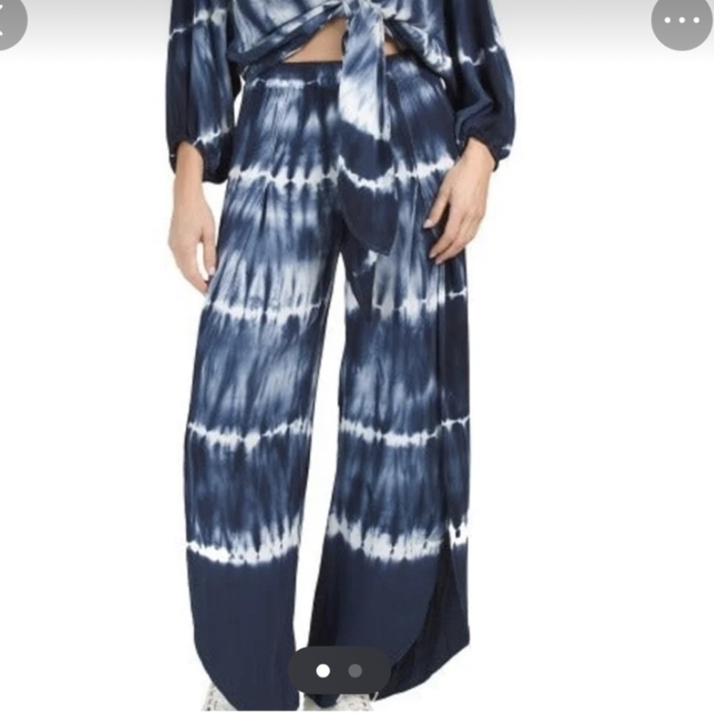 YFB Abigail tie dye tulip Lightweight Beach Boho Vacation Wide Leg pants Sz M